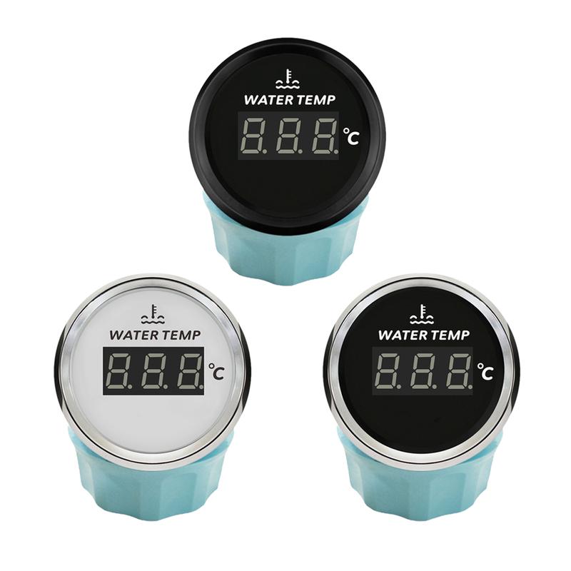 ELING New Universal 52mm Waterproof Marine Auto Water Temp Gauge Temperature Meter 40-120℃ With Red Backlight for Car Boat Truck