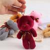 1pc Plush Bear Keychain Soft Stuffed Toys Cute Mini Teddy Bear Plush Doll For Girl Bag Pendant Key Ring Wedding Party Decoration
