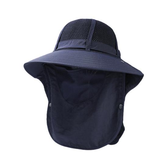 Summer Fisherman Hat, Wide Brim Adjustable Drawstring Bucket Hat, Outdoor Activity Hat with Shawl And Face Guard Design
