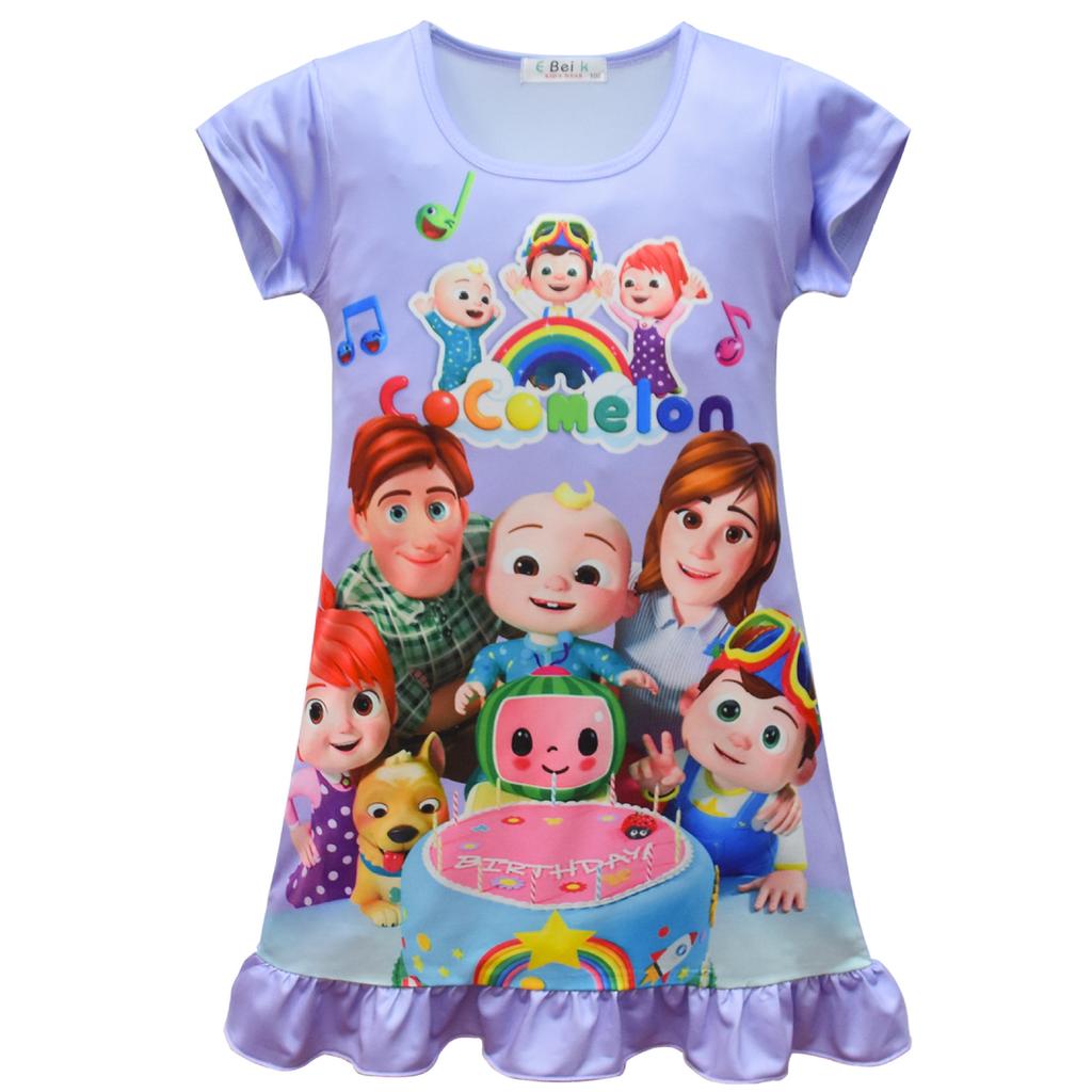 Children'S Short-Sleeved Pajamas, European And American Cartoons, Loungewear Milk Silk Pajamas 3196