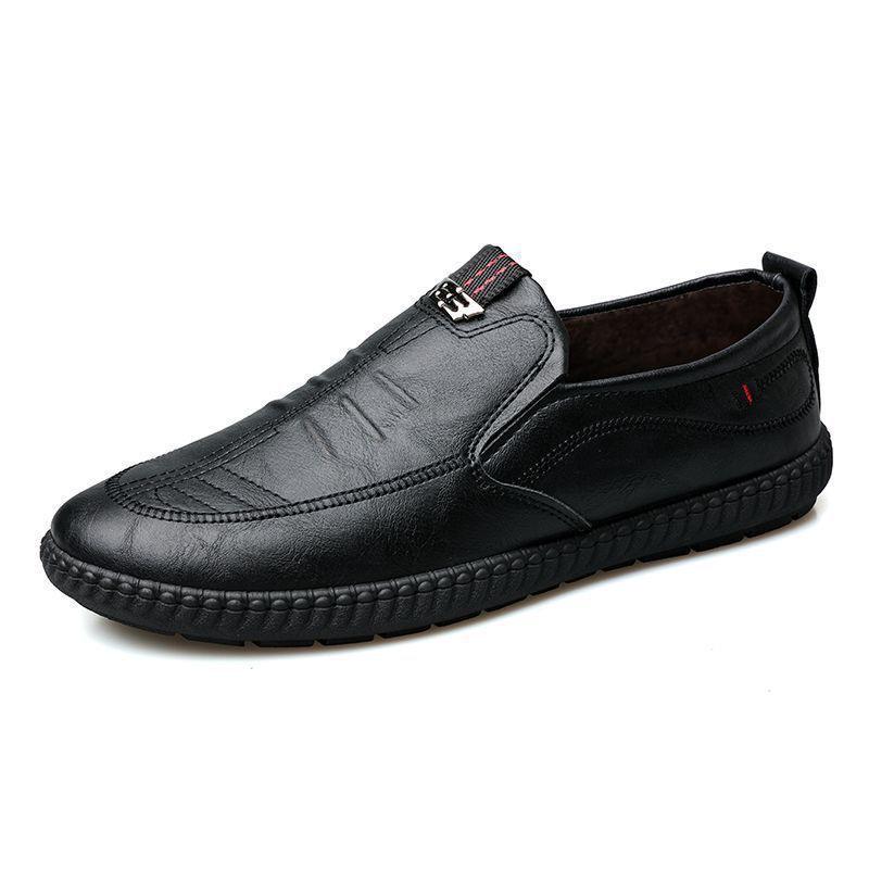 2026 Men's Slip-on Casual Leather Shoes - Breathable, Soft Sole, Anti-slip, Perfect for Business and Everyday Wear