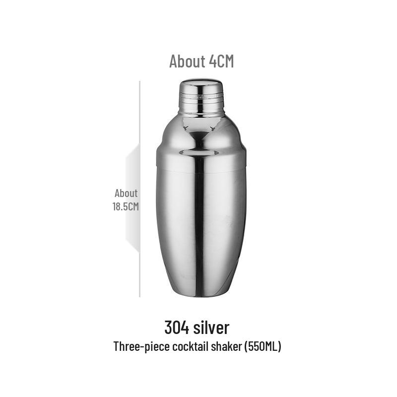 Boston 304 Stainless Steel Cocktail Shaker Set - Bar Tool Kit