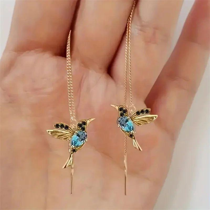 Water Drop Pearl Rhinestone Tassel Earrings