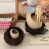 Xiaohongshu Same Eggshell Shape Tableware Creative Bird'S Nest Bird'S Nest Dessert Bowl Cold Drink Barbecue Restaurant Instant Noodle Bowl
