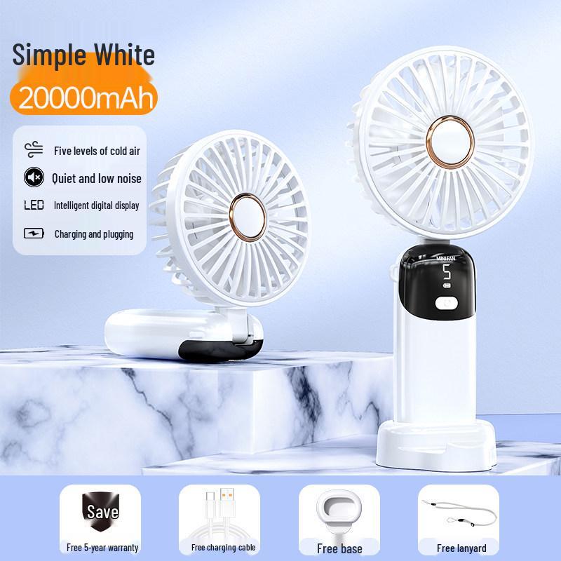 2026 Model Handheld Mini Fan: Rechargeable, Ultra-Quiet, Portable Desk Accessory