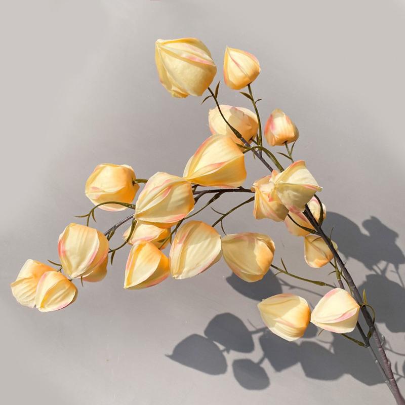 1PC Flower Arrangement Elegant Simulated Leaves Ornaments DIY Artistic Artificial Plant Scenery Lantern Fruit Branches 97CM