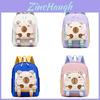 Cartoon Capybara Kids Backpack With Loadreducing Nylon Design For Preschool And School Use
