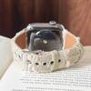 Plush Lattice Leather Bracelet For Apple Watch Band Series S11/10/9/8/7/6/5/Ultra iWatch Strap 49/46/45/44/42/41/40/38mm Elegant