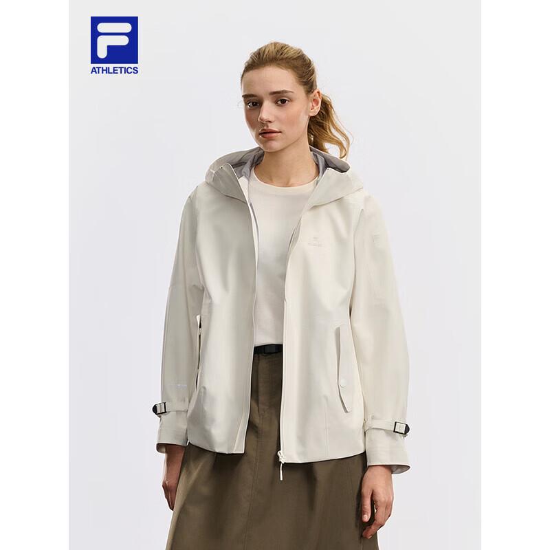 Женская свободная водонепроницаемая плетеная куртка FILA с капюшоном для улицы XL
