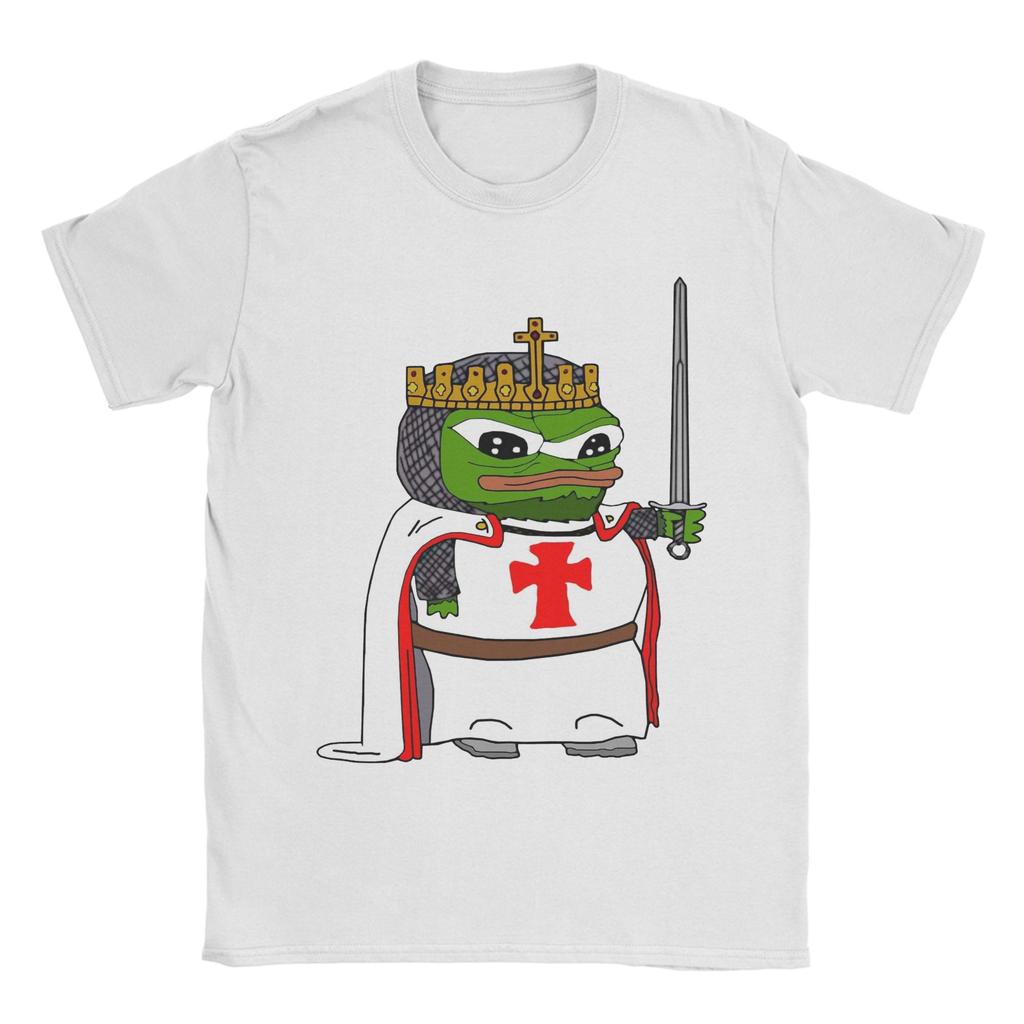 P-Pepe Knight's Templar Apu T-Shirt for Men  Creative 100% Cotton Tee Shirt O Neck Short Sleeve T Shirt Plus Size Clothing