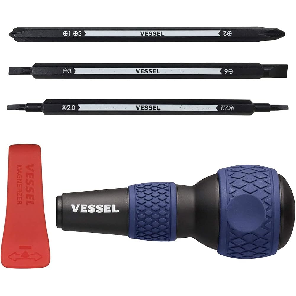[Amazon.co.jp Exclusive] Vessel (VESSEL) Ball Grip Replacement Screwdriver Household (Blue) Plus,...