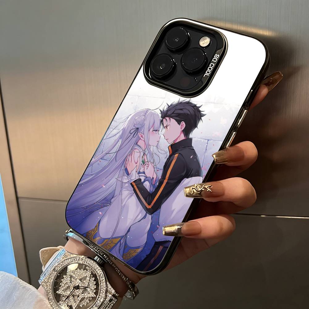 Zero -Starting- Life-in-Another -World Phone Case For IPhone17 16 12 13 14 15 16 Pro Max Plus Cover Colored Silver Funda Bumber