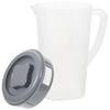 Clear Water Pitcher with Lid Large Capacity Jug for Cold Drinks Iced Tea Juice Beverages Smooth Finish Safe for Home Restaurant