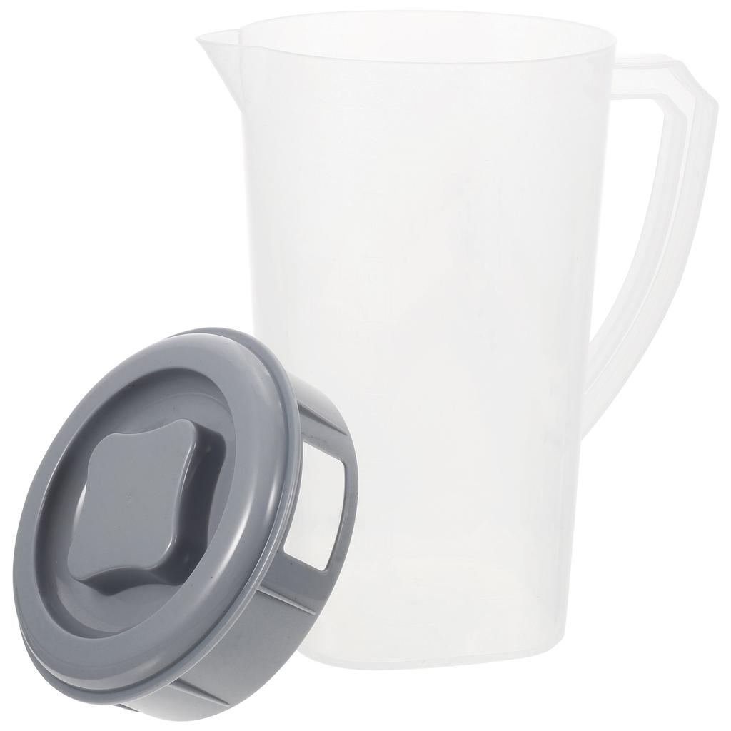 Clear Water Pitcher with Lid Large Capacity Jug for Cold Drinks Iced Tea Juice Beverages Smooth Finish Safe for Home Restaurant