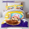 Ensemble de literie motif Tony Tony Chopper Couette Housse de couette Taie d'oreiller Maison Cadeau d'anniversaire(1 housse de couette + 2 taies d'oreiller, sans garniture.)