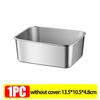 Stainless Steel Crisper Fresh-keep Food Container Rectangle Picnic Bento Tray Refrigerator Freezer Storage Box Restaurant Plate