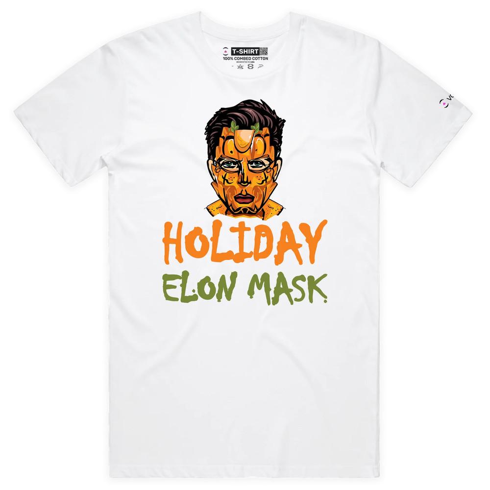 VOICEART Pumpkin Mask Funny Halloween T-Shirt with Premium Quality Graphic 2XL