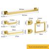 GOWKE Gold Stainless Steel 6-Piece Bathroom Hardware Set