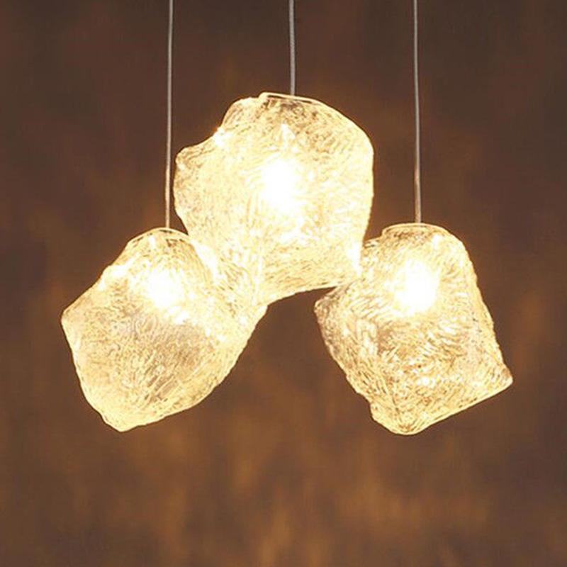 1pcs Ice Cube Shape 40W LED Pendant Lamp Ceiling Chandelier for Rock Bar Hotel Lighting