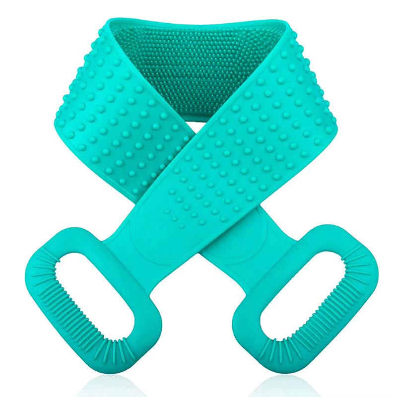 Gąbka do ciała Szczotki silikonowe Ręczniki kąpielowe Scrubber Pocieranie Peeling pleców Masaż Pas prysznicowy Rozszerzone szczotki do czyszczenia skóry