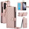 Crossbody RFID-Blockierendes Leder Cover Für Samsung Galaxy Z Fold 7 6 5 4 3 5G Mit Stifthalter Kartenfach Handyhülle (Kein Stift)
