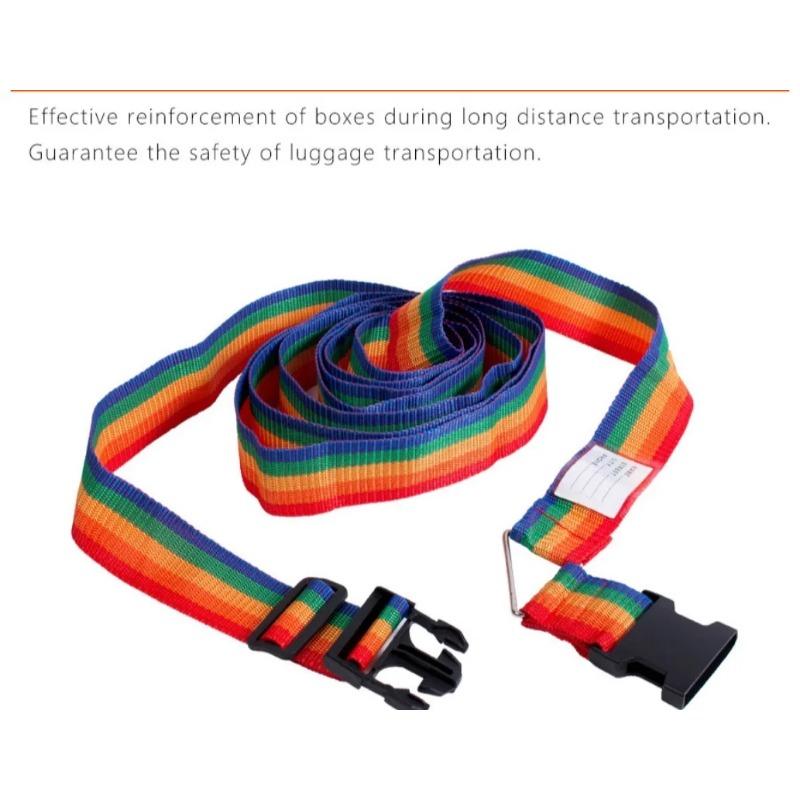 Rainbow Baggage Packing Belt Luggage Buckle Strap Cross Belt Packing Adjustable Travel Accessories Suitcase Buckle Strap