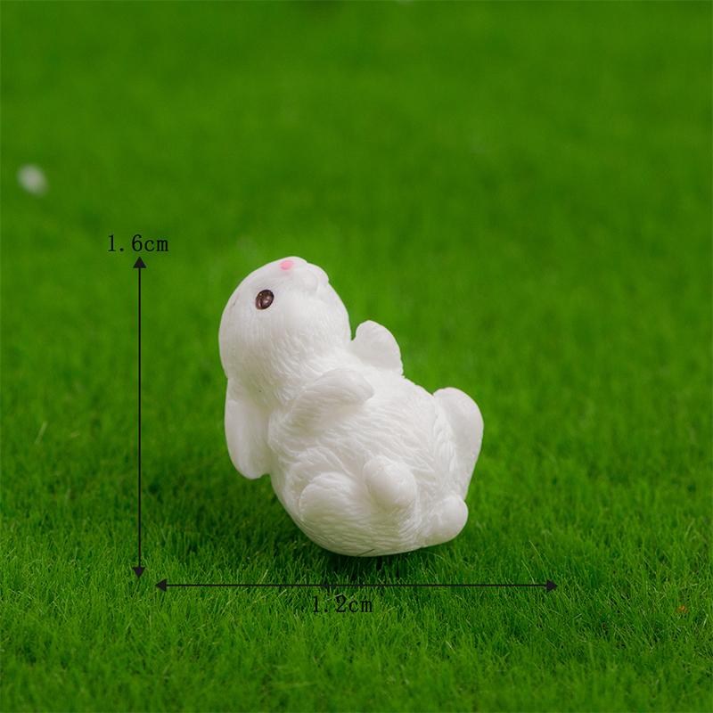 Cute Cartoon Rabbit Resin Ornaments Home Decoration Kawaii Animal Bunny Room Desk Decoration Miniature Figurine Gift Crafts