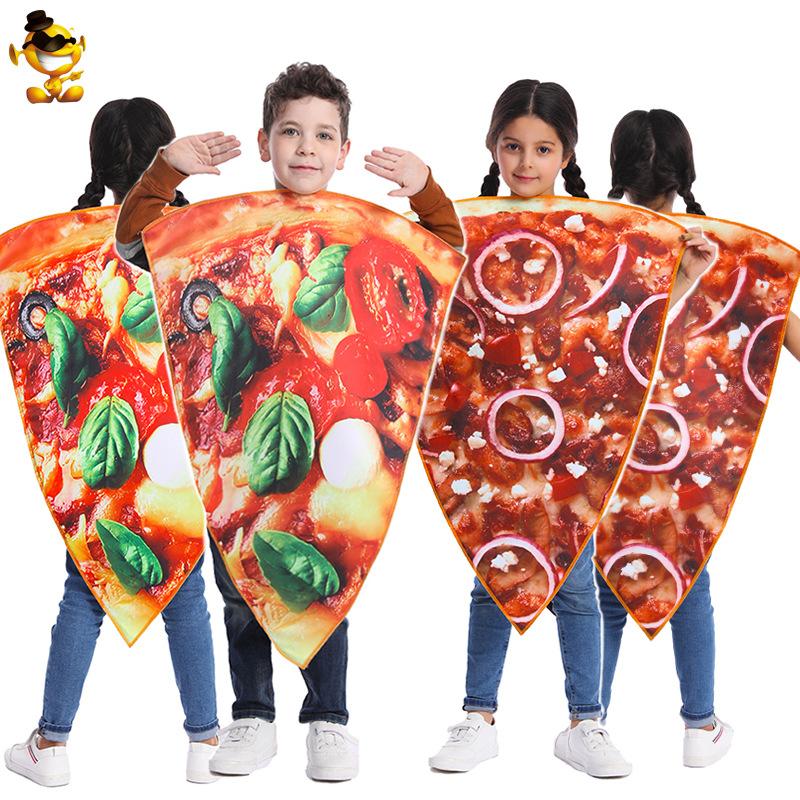 Children's funny food pizza costume Kids' Party Funny Pizza Onesie cosplay Play as Daoist clothing