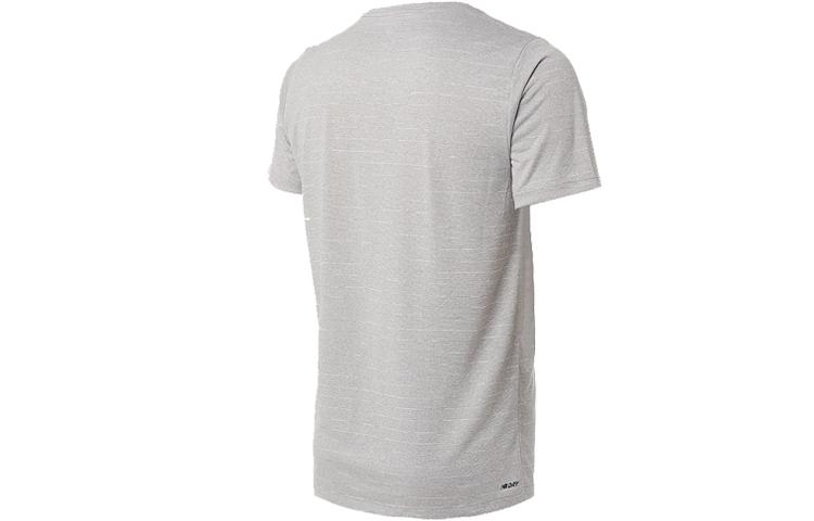 New Balance T Shirts Men's Gray Crew Neck Moderate Straight Fit AMT01012-AG
