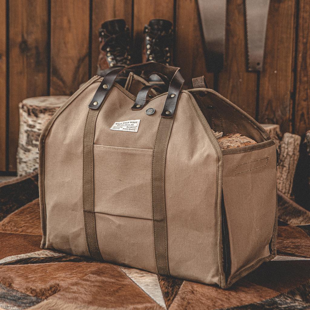 Wild Wild West Heavy Canvas Log Carrier