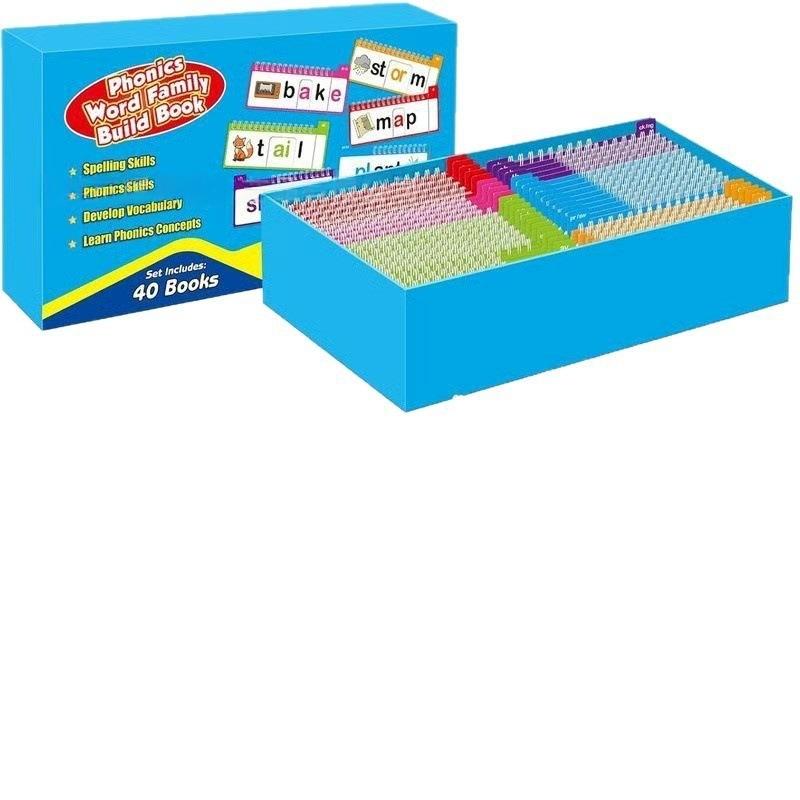 

Word Family Build Book 40 Read Rhyme Flip Books Learn To Read Phonics Flash Cards Sight Words Flash Cards Kids Flip Books небесно-голубой