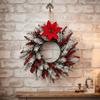 Red Berries Christmas Wreath Pinecones Xmas Ornament Christmas Decorations  Window Hanging