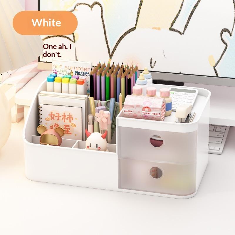Desktop Storage Box Large Capacity Pen Holder, Suitable For Tidy Desks In Study/Bedroom/Study, Suitable For Daily Storage