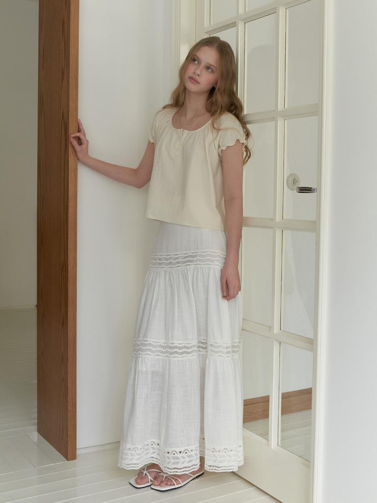 Liel Neda Lace Skirt (Ivory)