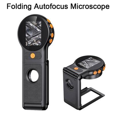 500X Digital Handheld Microscope 2" Screen Electronic Coin Magnifier Portable Folding Microscope Camera for Jewelry Watch Repair