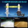 H1 Mini LED Headlight Bulb Wireless 120W 3570 CSP for Car Headlamp Auto Diode Lamps  Led 12V 6500K