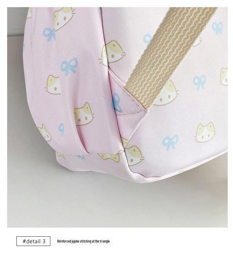 Charming Floral Bowknot Backpack for Students: Junior High, High School, and College