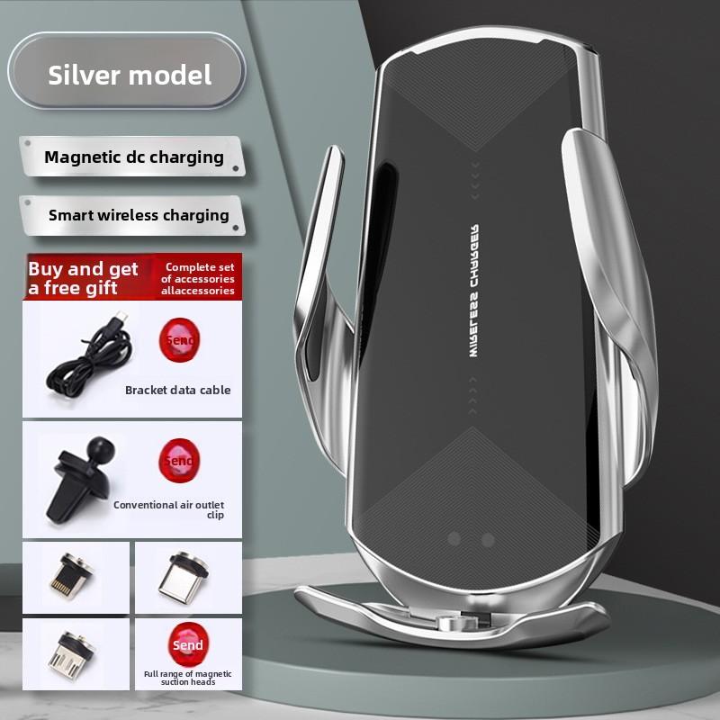 Car Wireless Charging Mobile Phone Holder Induction Opening and Closing Car Navigation Car Holder Wireless Charging 15W