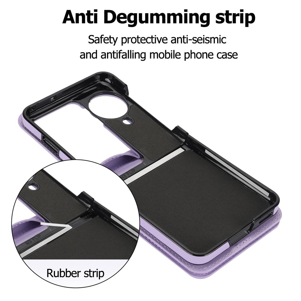 Crossbody Zipper Cards Solt Wallet Leather Case for OPPO Find N3 Flip 5G N2 PGT110 N2flip Vertical Purse Long Lanyard Bag Cover
