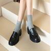 Retro thick heel small leather shoes women's spring and autumn 2025 new shallow loafers platform-soled versatile single shoes