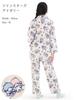SAZAC KikiLala Twin Stars Long Open Flannel Shirt and Pants Set Women's Pajamas, Sleeve, Front, Fall/Winter (Ivory/M/san1982)