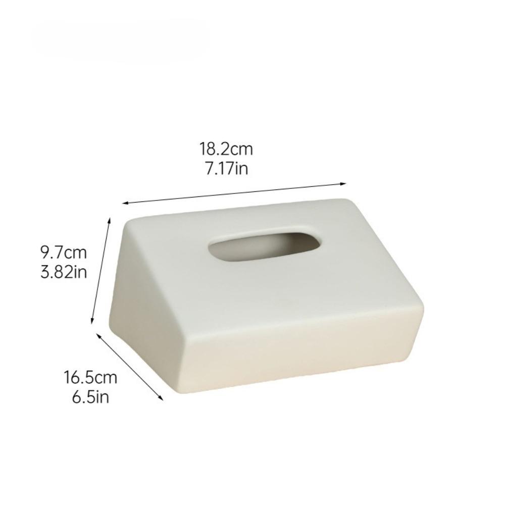 

Modern Minimalist Ceramic Tissue Box Geometric Paper Drawer Box Living Room Dining Table Decoration Home Storage Box белый