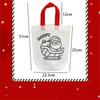 Cartoon Christmas Diy Graffiti Bag Handmade Painting Non-Woven Bags for Children Arts Crafts Color Filling Handbag Xmas Gift