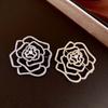 Badge Hollow Camellia Brooch Korean Style Rhinestone Brooch Temperament Suit Collar Pin  Decoration