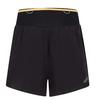 HOKA ONE ONE Solid Color Comfortable Breathable Mid Waist Trail Running Shorts Women Shorts Black 1141741-BLK