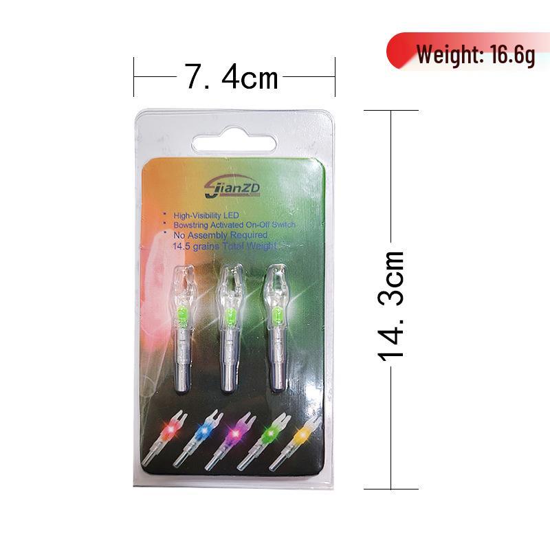 4.2mm LED Lighted Archery Nock for Arrow Loss Prevention, Compound & Recurve Bows, Switch Card String Light-Up Feature