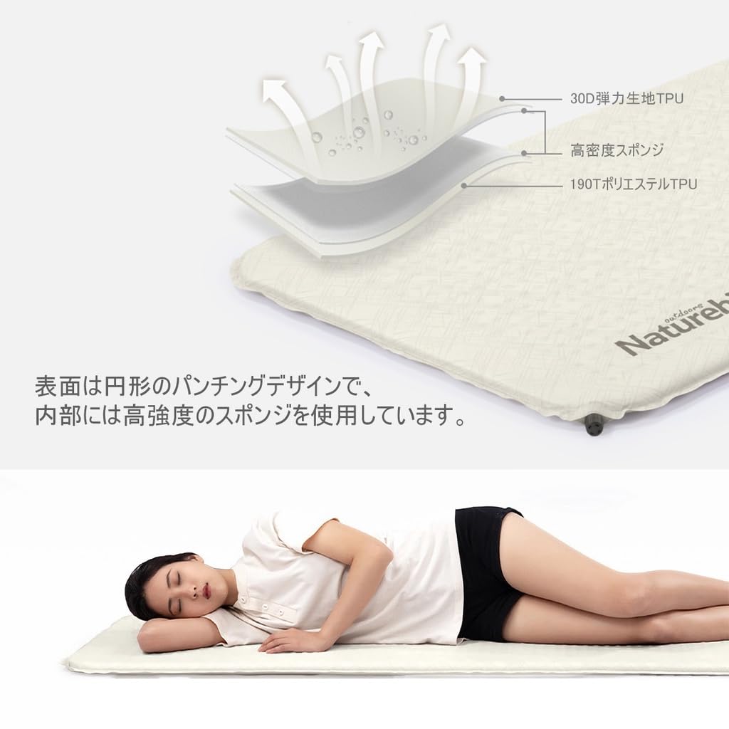 Naturehike Sponge Air Inflator Automatic Inflating Air Camping For Sleeping In The Sleeping In A For Disaster For Home Visitors Mat, Mat, Bed,