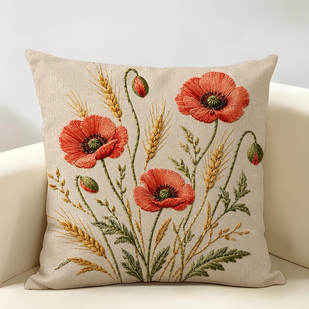 D Pampeliška Divoká květina Boho Botanická povlak na polštář Přírodní organická látka Oboustranný tisk Dekorace pokoje pohovky Povlak na polštář