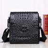 Nová Pánská Taška z Kůže s Vzorováním Krokodýla přes Rameno Business Casual Vertikální Crossbody Hovězí Kůže Poštovní