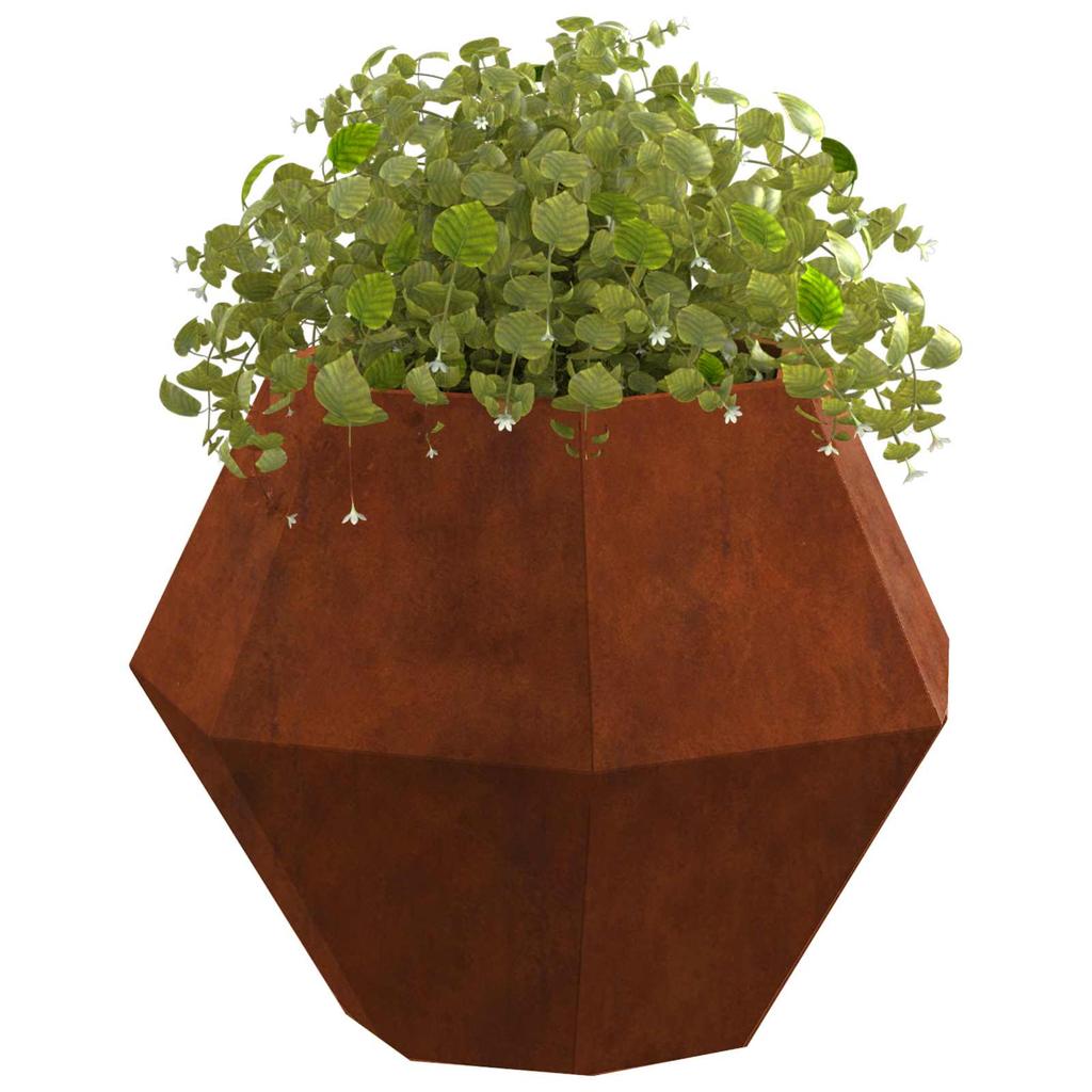 Plant Pot 2 pcs Rusty 50 x 50 x 40 cm Weatherproof Steel